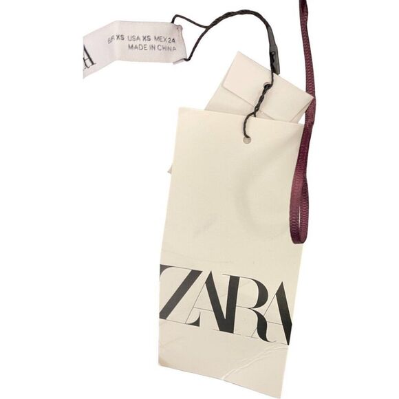 Zara Womens Cardigan Sweater Red Maroon XS Wool Button Top 5536/209 NWT - Picture 5 of 12